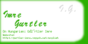 imre gurtler business card